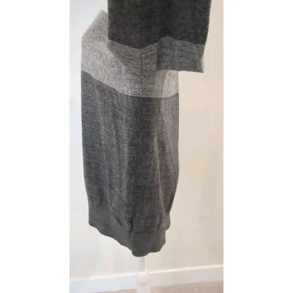 Gap Long Sleeve Heathered Gray Striped Sweater Size Large Long Sleeve Men